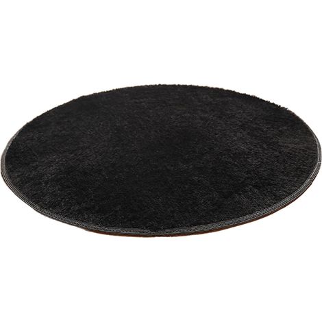 Tapis rond à poils courts anti-peluche, 101,6 cm (40 po), entretien facile, idéal pour les zones de passage fréquent, lavable en machine, adapté aux enfants et aux animaux de compagnie, envers en caou (1/5)