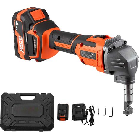 Mophorn Grignoteuse Électrique sans Fil avec Batterie 20 V 4000 mAh, Cisaille à Tôle avec Moteur sans Balais 2200 tr/min, Outil de Coupe Métallique avec Mallette, Idéal pour Atelier (1/5)