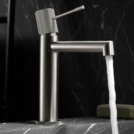 Imex -  Grifo Monomando Lavabo Caño Bajo Niquel Serie Line (1/4)