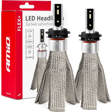 Bombillas LED para coche serie Flex+ H7-6 12V 24V 6000K Canbus amio-03662 (1/5)