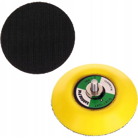 Disco de velcro de 75 mm para amoladora neumática, rosca M6 (1/3)