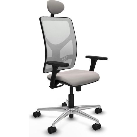 Chaise de réunion piqueras y crespo Motilla blanc cuir aluminium (1/2)