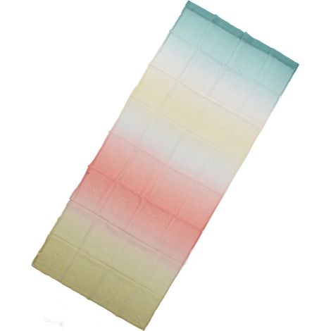 Rideau en tulle transparent moderne de 2,7 m de long, avec dégradé de couleurs, pour chambres et salles de jeux, couleur : jaune clair (1/5)