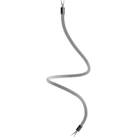 Kit tubo flessibile creative-cables di estensione rivestito in tessuto bianco e nero - kflex90vnrz04