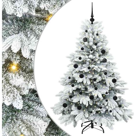 Sapin de Noël，Arbre de Noël artificiel avec 150 LED Vert 150 cm PE et PVC CFW26261 (1/5)