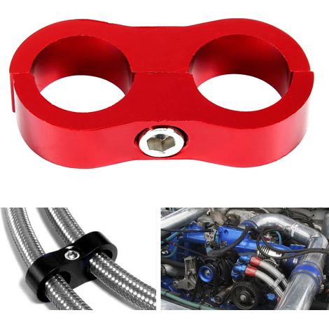 AN10 Séparateur de tuyaux d'huile, de carburant et d'eau - Accessoire automobile (rouge) (1/5)