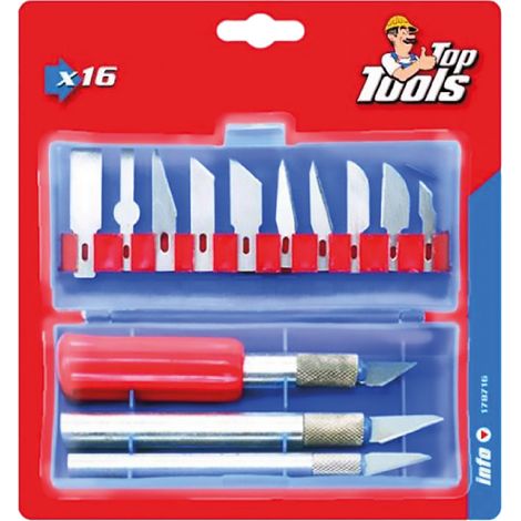 Coltelli Tagliabalsa 16 Lame Toptools 3 Pezzi