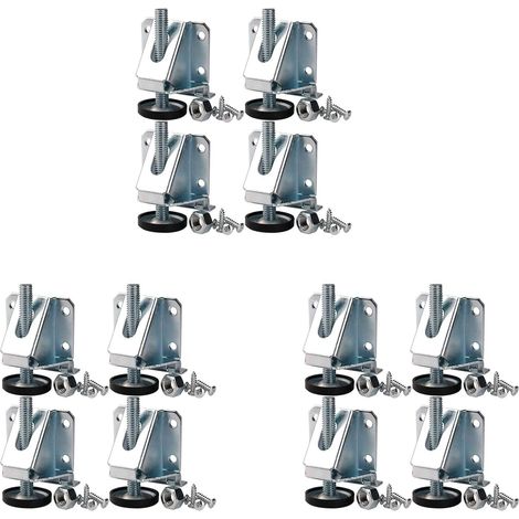12X Pieds de Nivellement Niveleurs de Meubles Robustes Niveleur de Pied de Table RéGlable avec Contre-Écrous pour Meubles, Table, Armoires, ÉTabli, ÉTagèRes et plus (1/5)