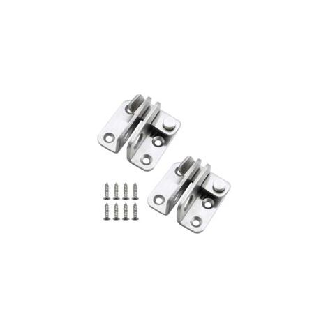 Set mit 2 geraden Riegelschlössern, Türsicherungen aus Edelstahl - Crezuo