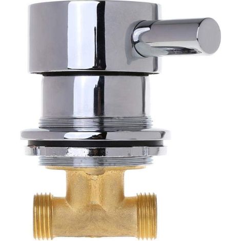 Mitigeur Thermostatique , MéLangeur De Salle De Douche Vanne De MéLange , MéLange D'Eau Froide Chaude Robinet De Sortie Deux En Un G1/2"Pour La Salle De Douche (1/4)