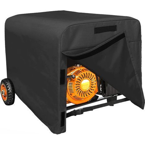 Wasserdichte Abdeckung für Generatoren 81 x 61 x 61 cm. aus extrem widerstandsfähigem. dickem 420D-Polyester. für tragbare Generatoren. schwarz. (1/5)
