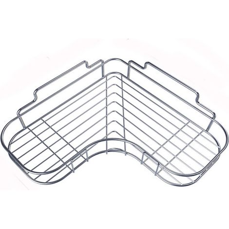 Étagère triangulaire d'angle pour cuisine et salle de bain en acier inoxydable non estampé, avec égouttoir suspendu pour WC et WC.-AquaForge (1/4)