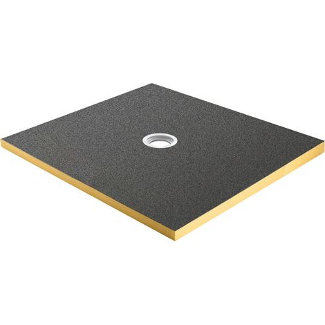 Receveur de douche prêt à carreler recoupable 90x90x4 cm - Bonde centrée - Sopro