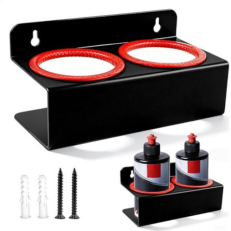 1 x Wall Mount for Spray Bottle, Metal Wall Bottle Holder with Screws, Storage Tools for Wall, Workshop Accessories for Garage, Shop and Home (1/5)