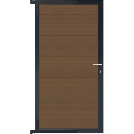 MAX-Tor-Komplettset 90 x 173 cm, Füllung teak