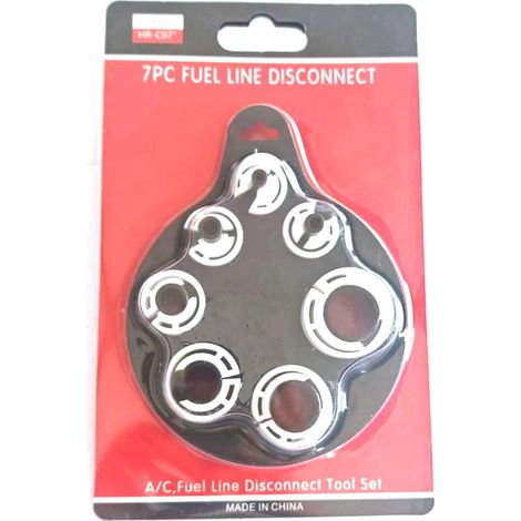 Kit d'outils de déconnexion de conduites d'huile de climatisation (7 pièces) – Kit de réparation de climatisation automobile (blanc) (1/4)