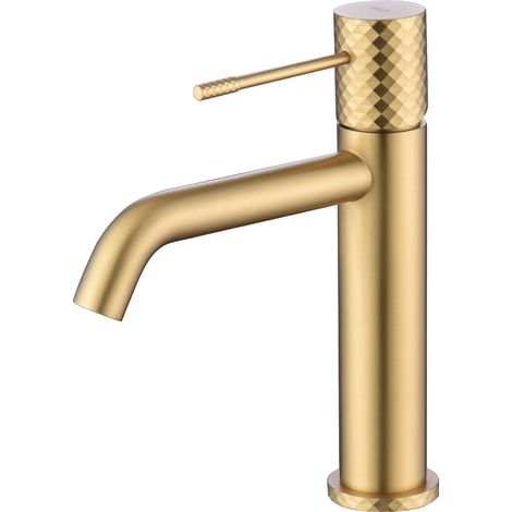 Monomando lavabo Génova oro cepillado