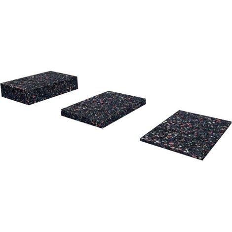 Lot de 24 tampons terrasse 8mm – Granulés de caoutchouc noir – Antidérapants et imputrescibles – Pour évacuation humidité (1/5)