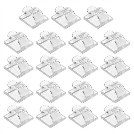 Crochets pour guirlandes lumineuses extérieures (lot de 15) - Crochet transparent (1/5)