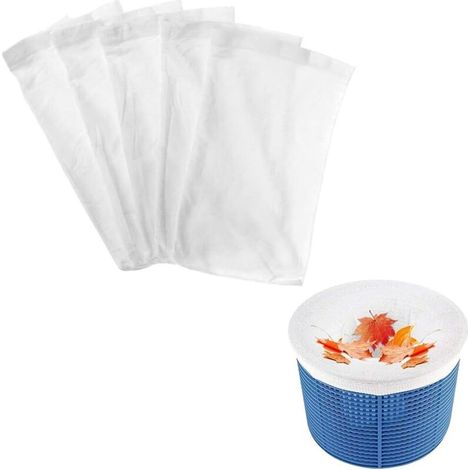 Chaussettes de Skimmer de Piscine,Pool Skimmer Socks,Pre-Filtre Skimmer,Filtre Skimmer Piscine,Piscine Filtre Skimmer,Chaussette filtrante Piscine,pour Peuvent Emprisonner,Feuilles,Cheveux,5 Pièces