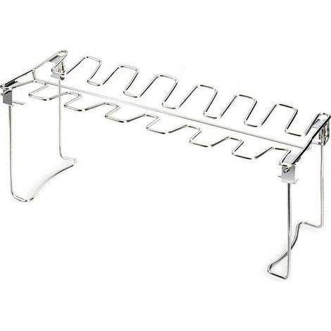 Barbecue,Support de Gril de pilons de Poulet BBQ Grill Wing Wing Grill, Accessoires de Grille de Cuisson de Cuisses de Poulet en Acier Inoxydable, égouttoir en Option (sans Plaque)-Fei Yu (1/3)