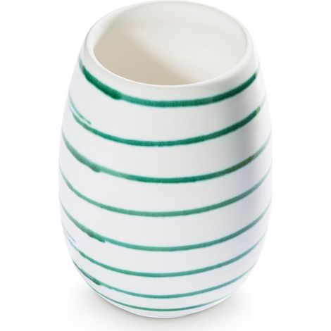 Gmundner Keramik Grüngeflammt, Vase (H: 15cm)