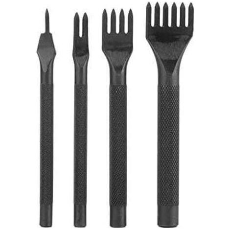 FENOPLASTICAUlisem Lot de 4 outils de couture pour trous de cuir (1+2+4+6 dents) (1/4)