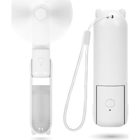 Mini rechargeable fan, quiet, portable with USB interface, compact and portable, with a built-in power bank, ideal for travel, outdoor or indoor use. - AquaForge (1/5)
