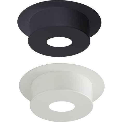 Poujoulat – Plaque de finition ronde pour conduit isolé inox/galva – Hauteur 22 cm – Diamètre 150 mm – Système auto-portant pour pose facile – Couleur blanc