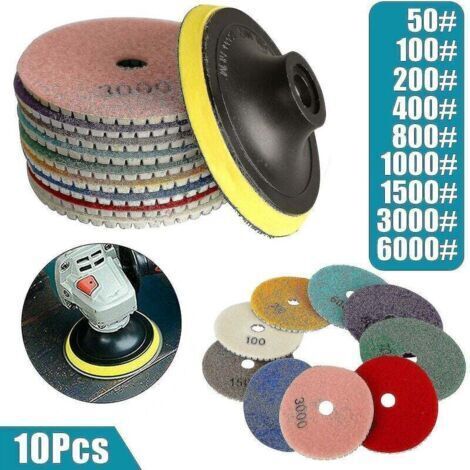 Diamond Polishing Pads Wet Dry Granite Marble Concrete Stone (1/5)