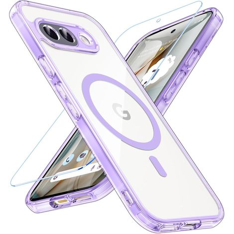 Schutzhülle für Google Pixel 9a mit MagSafe, inkl. Panzerglas, Lila (1/5)