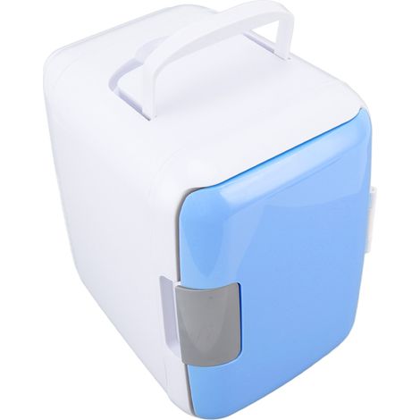 Mini réfrigérateur de voiture 4L en ABS bleu, glacière pour cosmétiques et maquillage, petit frigo portable pour véhicule, cadeau (1/5)
