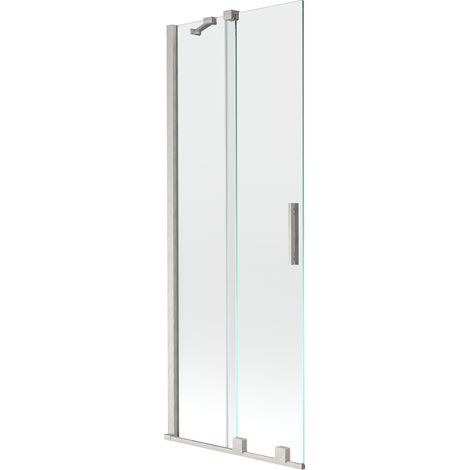 Mexen Velar mampara de ducha de 2 puertas correderas 70 x 150 cm, transparente, níquel cepillado - 896-070-000-01-97 (1/5)