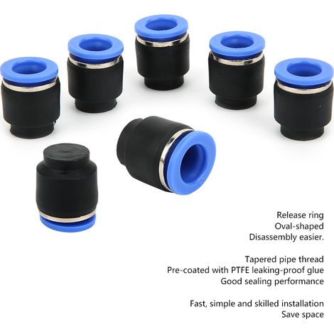 Bouchons trachéaux, embouts à connexion rapide, bouchons pour tubes PPF, vendus par paquets de 50. (1/5)