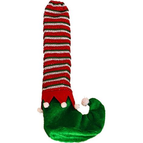 Housse de table et de chaise motif lutin de Noël, protège-pieds en tissu rayé, nappe verte de 41,5 cm, à l'unité (1/5)