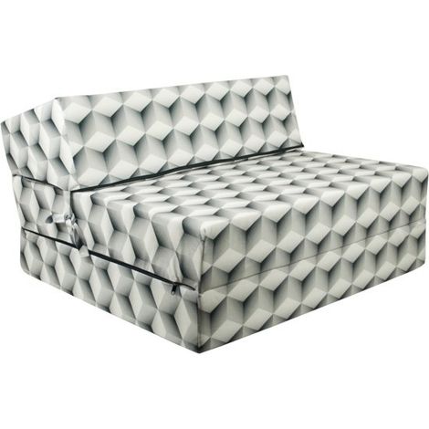 Matelas invité cube 3D - matelas pliable -90x200x15 cm - matelas de camping (1/2)