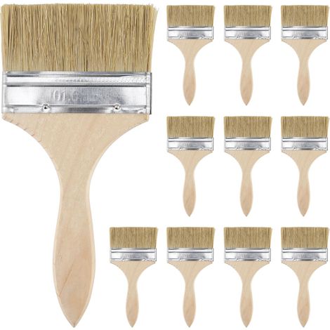 Pinceaux Peinture Lot de 10-20 x 9,3 cm - Pinceau Vernis Bois (1/5)