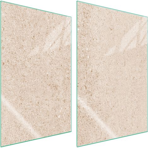 Assiette de protection en verre pour la cuisine 2x35x52 beige (1/5)