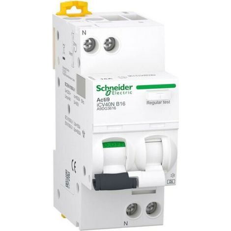 Schneider Electric A9 ICV40N 1PN B 16A 6KA 30MA A (A9DG3616)