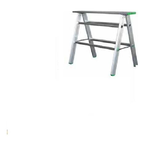 Outifrance – Tréteau aluminium pliant 330Kg – 3 traverses – Surface d’appui 160 x 900 mm – Patins anti-dérapants – Hauteur 800 mm