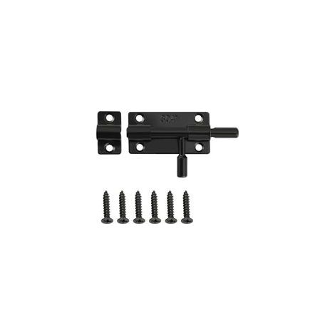 Loquet Porte, Loquets et Verrous Porte Fermoir Pratique, Verrou Porte Exterieur pour Portes, Fenêtres, Clôtures, en Acier Inoxydable SUS304, Verrou Porte Coulissante, Noir