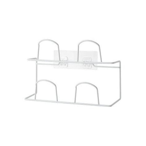 Étagère à chaussures murale en fer, étagère à chaussures suspendue, porte-serviettes, étagère de rangement pour chaussures de salle de bain avec égouttoir, organisateur (blanc)-AquaForge (1/5)