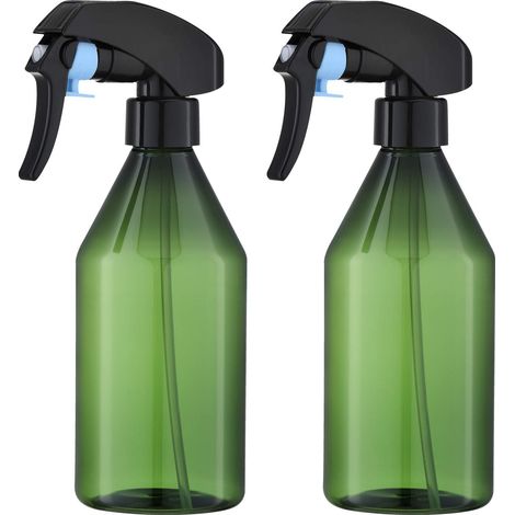 300ml Vaporisateur Plastique (2 Pièces) Pulverisateur Vide, Flacon Spray, Brumisateur pour Plante, Cheveux, Jardin (Vert) (1/5)