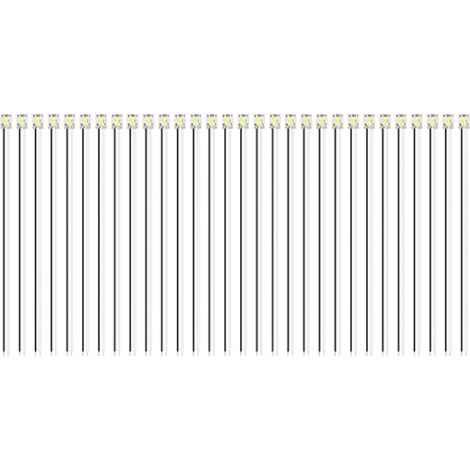 30 Pièces 8mm Pré Câblées LED SMD, Modélisme 2835 12-18V LED Bandes, Blanc (1/5)