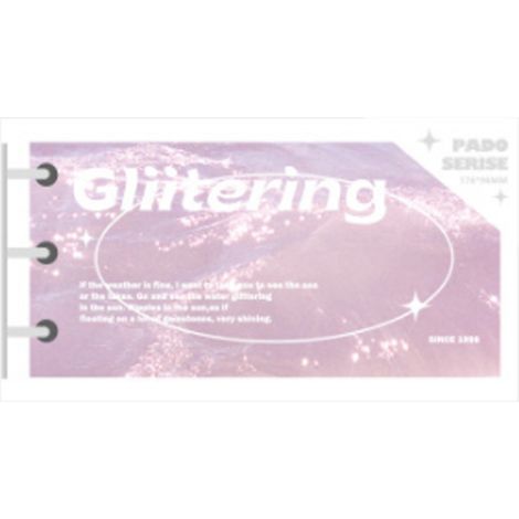 Carnet de notes étudiant avec double film protecteur, bloc sténo polyvalent, couverture transparente en PP, journal scintillant (1/5)