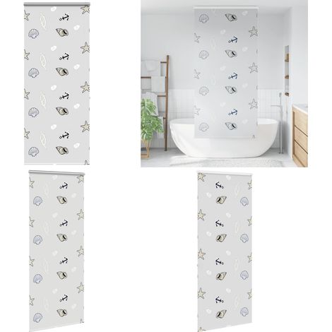 vidaXL Store enrouleur de douche avec cassette largeur du tissu 86 cm (1/5)