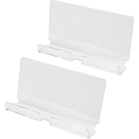 Lot de 2 fixations murales et pieds muraux pour tablette en acrylique transparent percés pour mobile et lecteur ebook (1/5)