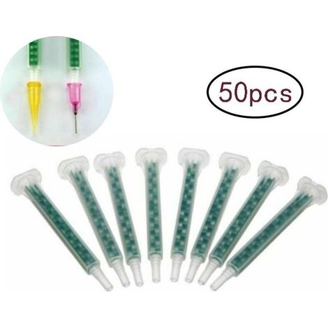 Tigrezy Accessoires pour colle à deux composants: Buses mélangeuses de rechange pour colle à 2 composants, 50 pièces (colle époxy) (1/3)