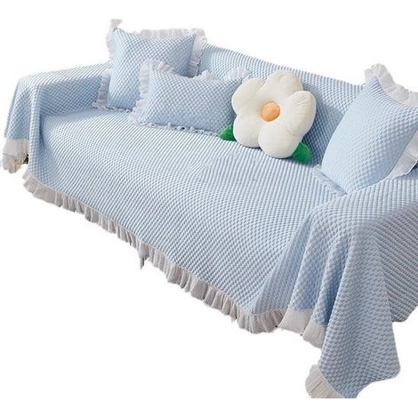 Funda para sofá, 180 x 260 cm, Fresca, Funda para sofá y cojín, Protector de sofá, Funda para sofá, Manta para sofá, Funda para sofá, Azul (1/5)