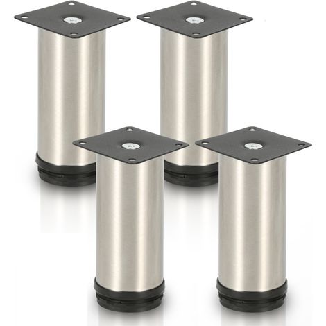 SWANEW 4X Mobili Piedi Armoire Piedistallo Divano Hotel Regolabile Cassettiera Piedi-Acciaio Inox-180mm (1/5)